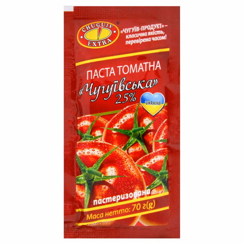 Томатна паста Чугуївська"25%  70г ТМ Чугуїв-продукт