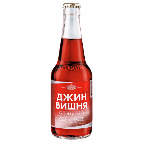 Слаб/алког напій ДЖИН-ВИШНЯ 0,33л скло/пл "Оболонь"