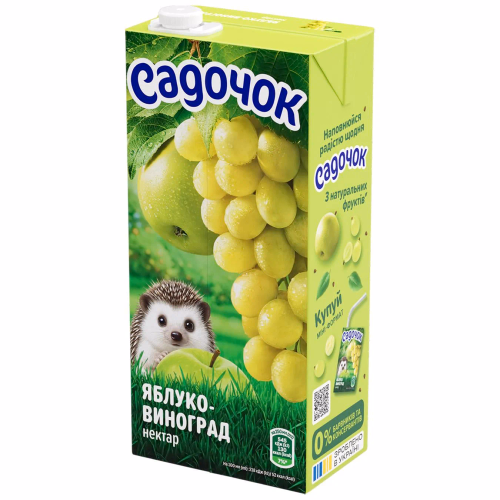 Садочок Яблучно-виноградний нектар 0,95л.