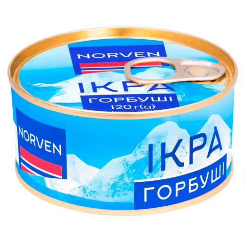 Ікра лососева горбуші зерниста 120г TM Norven