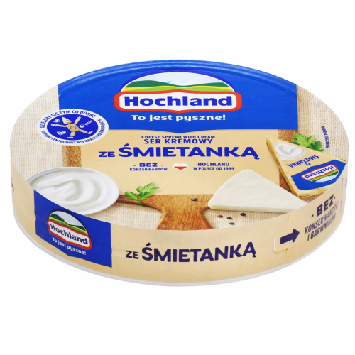 Hochland сир пл. 180г Сметанковий (коло)