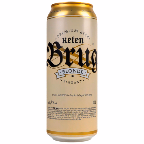 Пиво Keten Brug Blonde Elegant 0,5л банка ТМ "Оболонь"