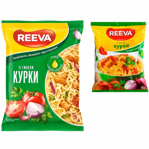 Вермішель шв/приготув зі смаком курки 60г Reeva