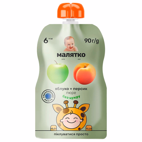 Малятко Пюре Яблуко Персик 90г