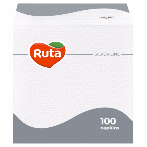 Серветки Ruta 24х24 100шт білі