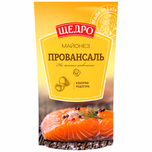Майонез Щедро "Провансаль" 67% д/п 150г