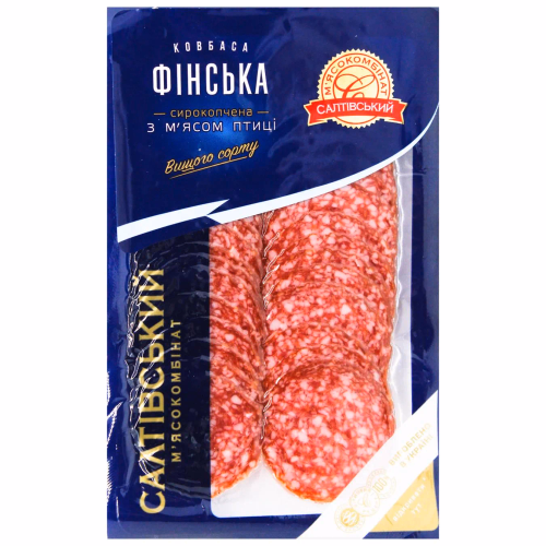 Фінська с/к з м'яса птиці в/с  0,080кг в/у