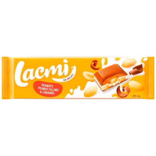 Шоколад молочний Peanuts Peanut Filling&Caramel Lacmi Roshen м/у 295г.