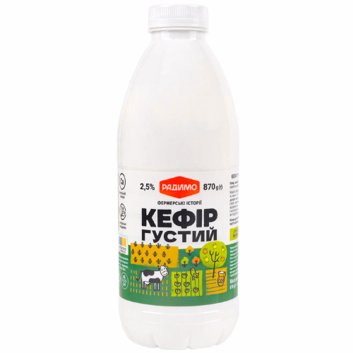 Кефір густий 2,5% жиру 870г ПЕТ РадиМо
