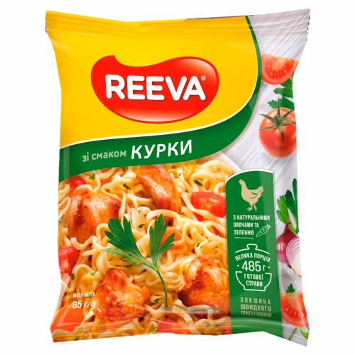 Локшина шв/пригот зі смаком курки 85г Reeva