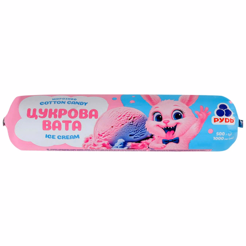 Вагове морозиво Цукрова вата 500г Рудь