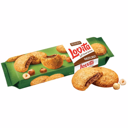 Здобне печиво Lovita Soft Cream Cookies hazelnut 127г Roshen