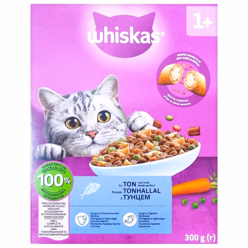 Корм WHISKAS для дор.котiв сух з тун.300г