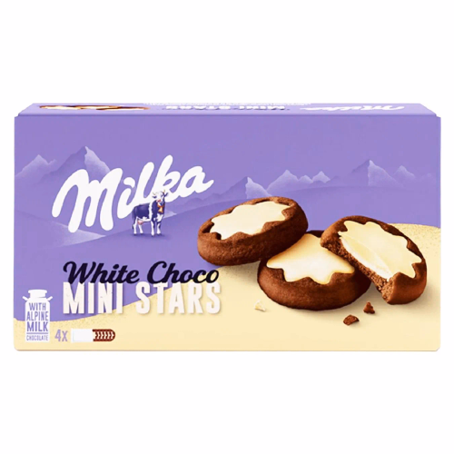 Печиво Мілка 150г White Choco Mini Stars