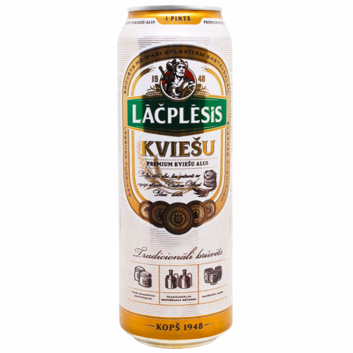 Пиво Lacplesis Kviesu Wheat 0,568л ж/б 5%