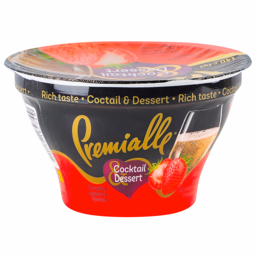 Десерт кислом Соcktail&Dessert полуниця з аом просеко 9% Premialle стакан 140г