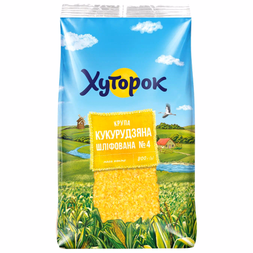Крупа кукурудзяна шліфована ТМ "Хуторок" 800г
