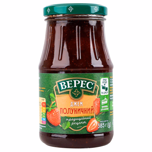 Джем полуничний 385г с/б "Верес"