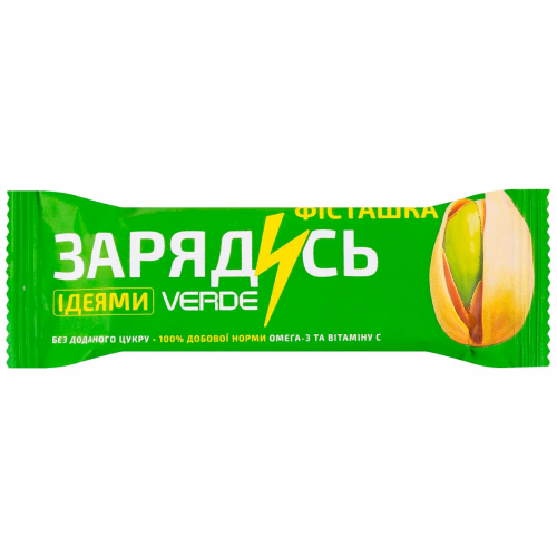 Батончик Зарядись, омега-3- фісташка, 30 г