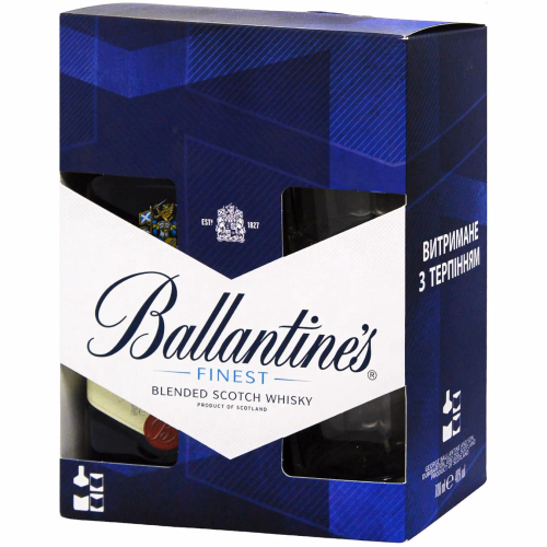 Віскі Ballantine's Fanest 0,7л+2стак40% набір