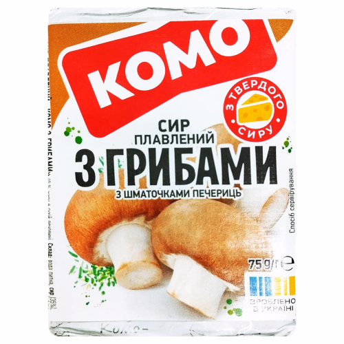 Сир плавл 75г Гриби 35% КОМО
