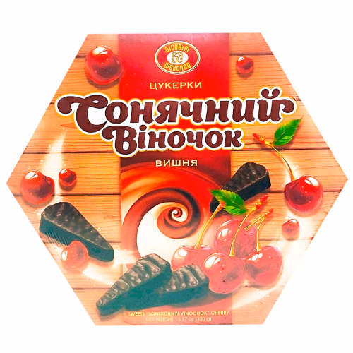 Цук. в короб. "Сонячний віночок" ВИШНЯ 430г