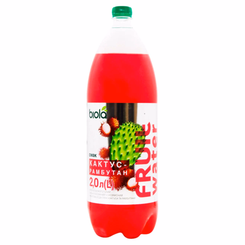 Напій Біола Fruit Water Смак кактуса та рамбутану  2л