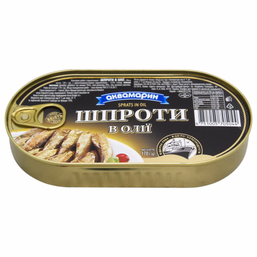 Шпроти в олiї 170 г ключ Аквамарин