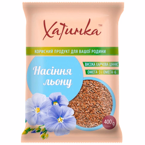 Насіння льона 0,4кг ХАТИНКА