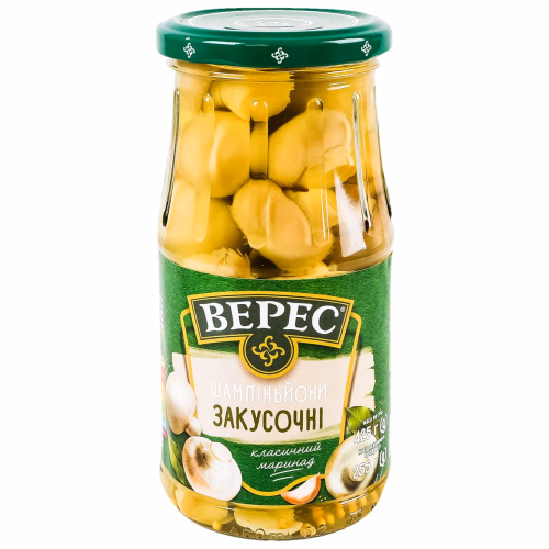 Шампіньйони закусочні 425г с/б "Верес"