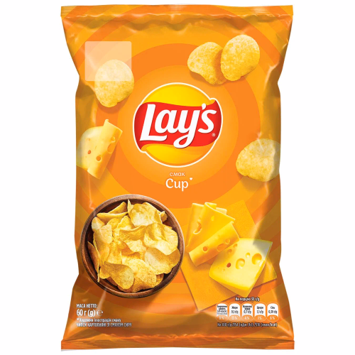 Чипси Lay's зі смаком сиру 60г