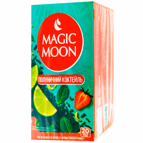 Зелений чай Полуничний коктель ТМ Magic Moon 20 саше