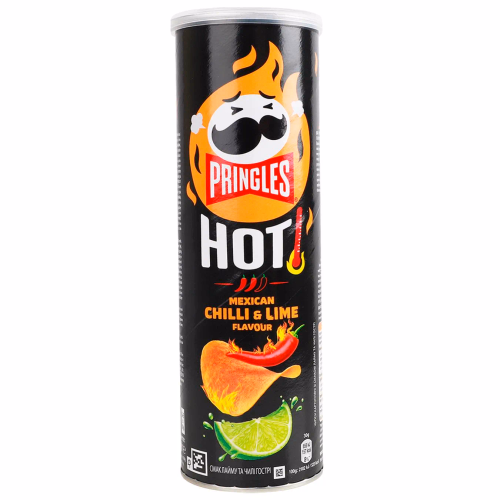 Чипси PRINGLES HOT - CHILI & LIME 160г