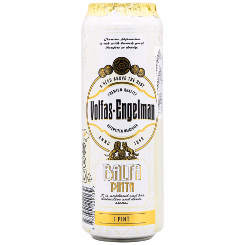 Пиво Volfas Engelman Balta Pinta 0,568 л ж/б 5%