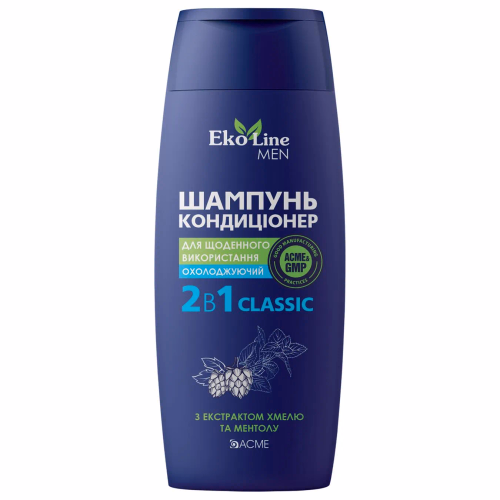 Шампунь-конд 2в1 ACME EkoLine MEN Classic всі тип/вол.Охолодження 250 мл