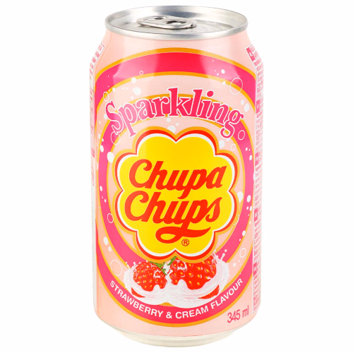 Напій газований "Chupa Chups" 345ml Полуниця-Вершки (великий)