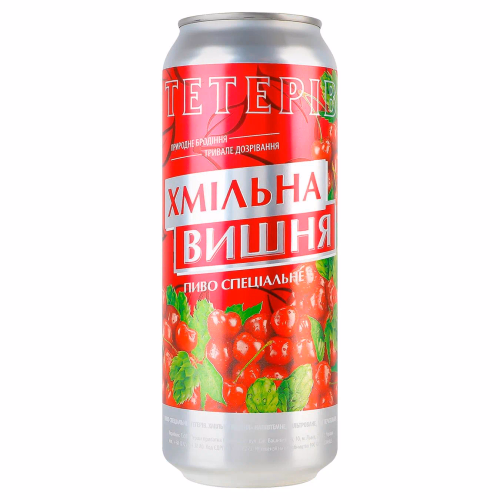 Пиво Тетерів хмільна вишня 0,5л ж/б