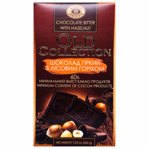 Шоколад OLD Collection гірк.з лісовими горіхами 200г