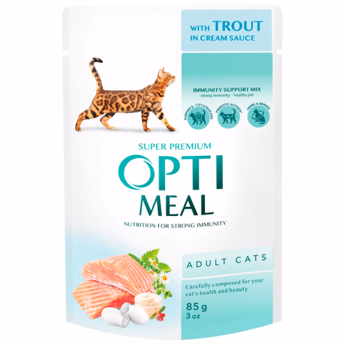 OptКорм Коти Форель Кремовий Соус 85г