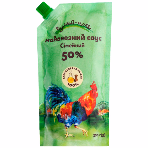 Гуляй Поле Майонезний соус Сімейний 50% д/п 300г