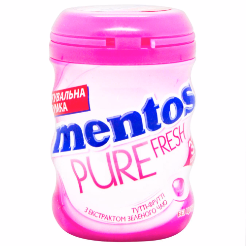 PERFETTI гумка жув. Mentos PUREFRESH банка Тутті-Фрутті 56г