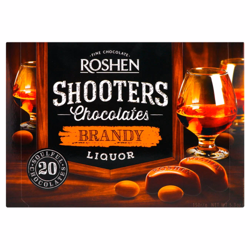 КОРОБ ЦУКЕРКИ Shooters з бренді-лікером ВКФ 150г