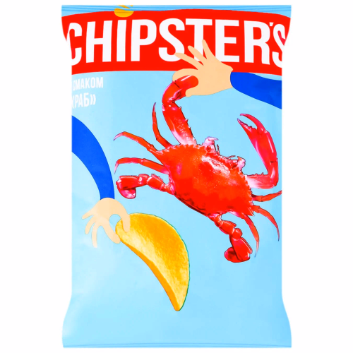 ТМ CHIPSTER`S Чипси натур.Краб 100г