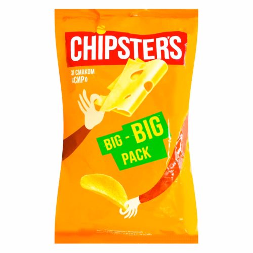 ТМ CHIPSTER`S Чипси натур Сир 180/170г