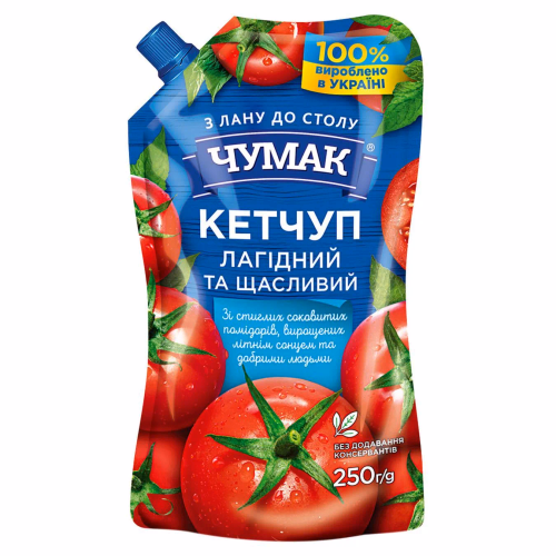 Чумак Кетчуп лагідний дой-пак 250гр