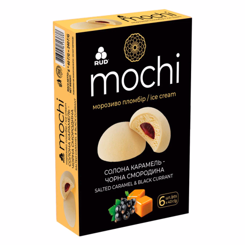 Десерт-морозиво MOCHI Солона карам.чор.сморо 240г мультипак