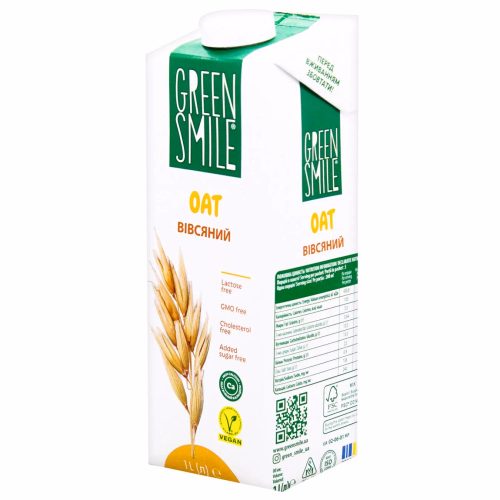 Напій у/паст вівсяний "Green Smile" 2,5% 1л