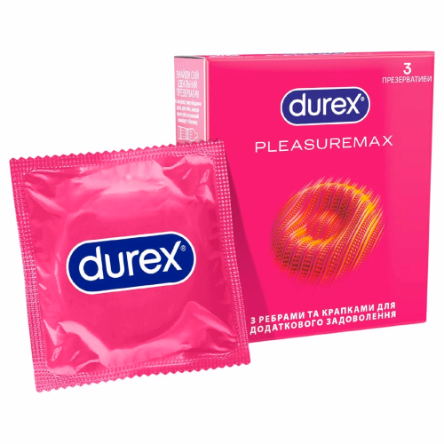 Презервативи Durex №3 Pleasuremax з рельєф,смужками/крапками