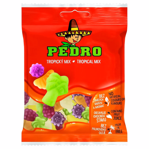 БП Pedro Цукерки Жел Тропічний Мікс 80г