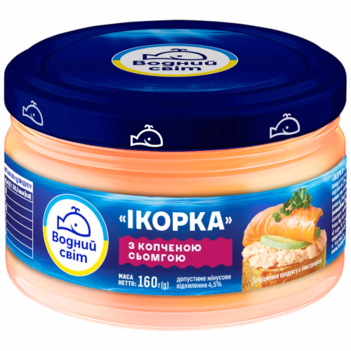 Паста з ікри мойви з копч.сьомгою 160г скло ВМ